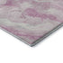 8' Pink And Ivory Abstract Washable Round Rug With UV Protection