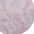 8' Pink And Ivory Abstract Washable Round Rug With UV Protection