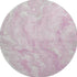 8' Pink And Ivory Abstract Washable Round Rug With UV Protection