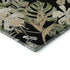 5' X 8' Black Green And Beige Floral Washable Area Rug With UV Protection