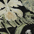 5' X 8' Black Green And Beige Floral Washable Area Rug With UV Protection