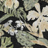 5' X 8' Black Green And Beige Floral Washable Area Rug With UV Protection