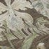 5' X 8' Brown Beige And Green Floral Washable Area Rug With UV Protection