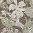 5' X 8' Brown Beige And Green Floral Washable Area Rug With UV Protection