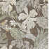 5' X 8' Brown Beige And Green Floral Washable Area Rug With UV Protection