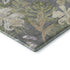 5' X 8' Gray Green And Beige Floral Washable Area Rug With UV Protection