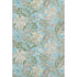 8' X 10' Teal Green And Ivory Floral Washable Area Rug With UV Protection