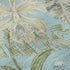 8' X 10' Teal Green And Ivory Floral Washable Area Rug With UV Protection