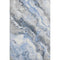 5' X 8' Blue Gray And Silver Abstract Washable Area Rug With UV Protection