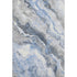 5' X 8' Blue Gray And Silver Abstract Washable Area Rug With UV Protection