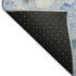 5' X 8' Blue Gray And Silver Abstract Washable Area Rug With UV Protection