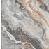9' X 12' Silver Gray And Copper Abstract Washable Area Rug With UV Protection