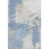 9' X 12' Denim Blue Ivory And Beige Abstract Washable Area Rug With UV Protection
