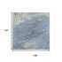 9' X 12' Denim Blue Ivory And Beige Abstract Washable Area Rug With UV Protection