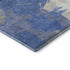 9' X 12' Navy Blue Green And Ivory Abstract Washable Area Rug With UV Protection