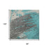 8' X 10' Teal Beige And Ivory Abstract Washable Area Rug With UV Protection