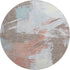 8' Taupe Blue And Ivory Abstract Washable Round Rug With UV Protection