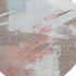 8' Taupe Blue And Ivory Abstract Washable Round Rug With UV Protection