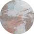8' Taupe Blue And Ivory Abstract Washable Round Rug With UV Protection
