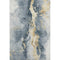 5' X 8' Graphite Gold And Silver Abstract Washable Area Rug With UV Protection