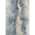 5' X 8' Graphite Gold And Silver Abstract Washable Area Rug With UV Protection