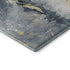 5' X 8' Graphite Gold And Silver Abstract Washable Area Rug With UV Protection