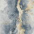 5' X 8' Graphite Gold And Silver Abstract Washable Area Rug With UV Protection
