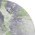 8' Lavender Green And Ivory Abstract Washable Round Rug With UV Protection
