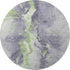 8' Lavender Green And Ivory Abstract Washable Round Rug With UV Protection
