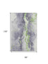 8' X 10' Lavender Green And Ivory Abstract Washable Area Rug With UV Protection