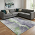 8' X 10' Lavender Green And Ivory Abstract Washable Area Rug With UV Protection