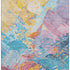 8' X 10' Blue Yellow And Pink Abstract Washable Area Rug With UV Protection