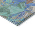 5' X 8' Coral Teal And Copper Abstract Washable Area Rug With UV Protection