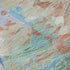 5' X 8' Coral Teal And Copper Abstract Washable Area Rug With UV Protection