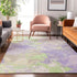 9' X 12' Lavender Green And Beige Abstract Washable Area Rug With UV Protection