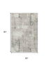 5' X 8' Beige Taupe And Ivory Geometric Washable Area Rug With UV Protection