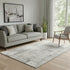 5' X 8' Beige Taupe And Ivory Geometric Washable Area Rug With UV Protection