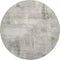8' Beige Taupe And Ivory Geometric Washable Round Rug With UV Protection