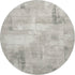 8' Beige Taupe And Ivory Geometric Washable Round Rug With UV Protection