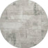 8' Beige Taupe And Ivory Geometric Washable Round Rug With UV Protection