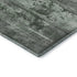 9' X 12' Green And Gray Striped Washable Area Rug With UV Protection