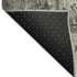 8' Taupe Beige And Gray Striped Washable Round Rug With UV Protection