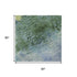 5' X 8' Blue Gold And Ivory Abstract Washable Area Rug With UV Protection