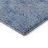 8' Blue Gold And Ivory Abstract Washable Round Rug With UV Protection