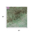 5' X 8' Green Teal And Pink Abstract Washable Area Rug With UV Protection
