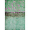 5' X 8' Green Teal And Pink Abstract Washable Area Rug With UV Protection