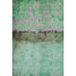 5' X 8' Green Teal And Pink Abstract Washable Area Rug With UV Protection