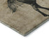 5' X 8' Beige Charcoal And Gray Animal Print Washable Area Rug With UV Protection