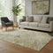 5' X 8' Beige Charcoal And Gray Animal Print Washable Area Rug With UV Protection