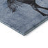 5' X 8' Denim Blue And Charcoal Animal Print Washable Area Rug With UV Protection